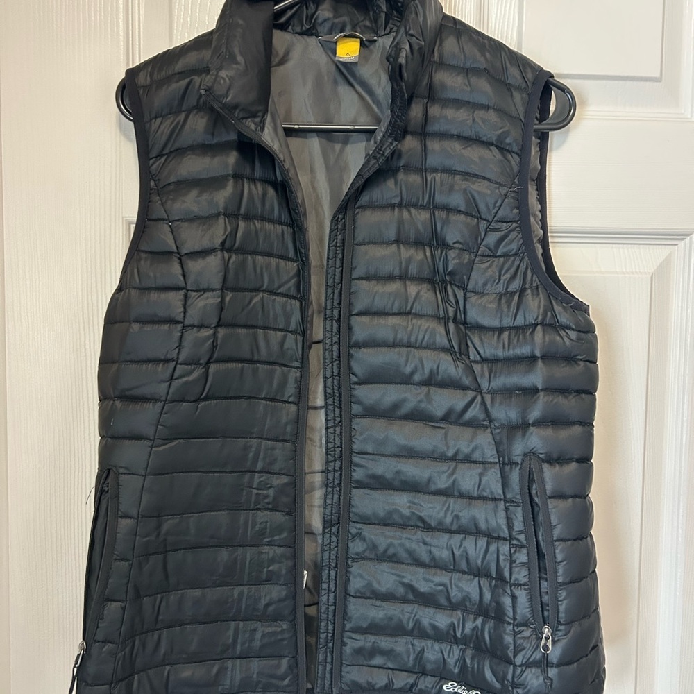 Eddie Bauer Black Quilted Vest